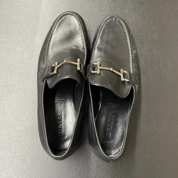 Bally Vignolo Black Leather HorseBit Loafers Men 9.5 D Swiss Made Quiet Luxury main image 9